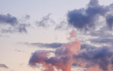 Obraz premium Dramatic sky background with clouds.