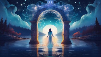 "The Infernal Passage: A Grim Reaper's Vigil in an Ancient Graveyard"