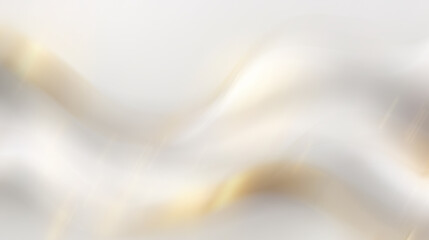 Abstract white and gold background with soft gradients and subtle curves.