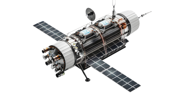 Satellite concept on transparent background