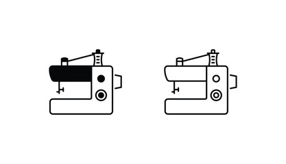 Sewing Machine icon design with white background stock illustration
