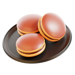 3D Dorayaki Isolated Icon Illustration Render