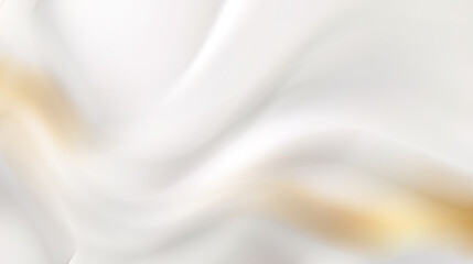 Obraz premium Soft, abstract white and gold background with blurred wavy lines.