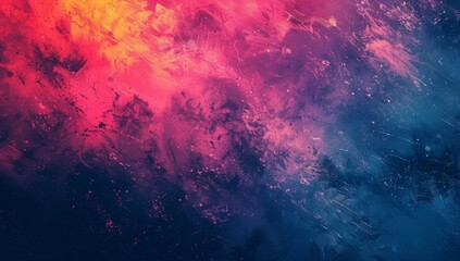 Abstract Painting with Vibrant Colors