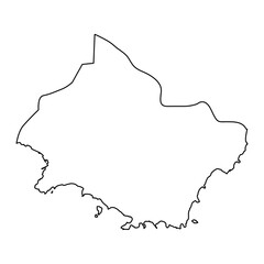Saint George Parish map, administrative division of Saint Vincent and the Grenadines. Vector illustration.