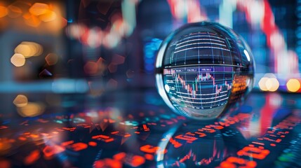 Crystal Ball of Wealth Illuminating Stock Market Trends for Financial Success