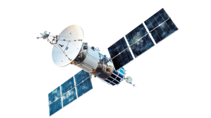 Satellite concept on transparent background