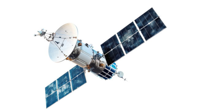 Satellite concept on transparent background