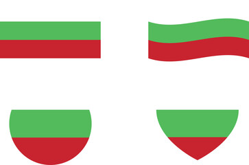 Flag of Bulgaria. Set of flags. Vector Collection of flag