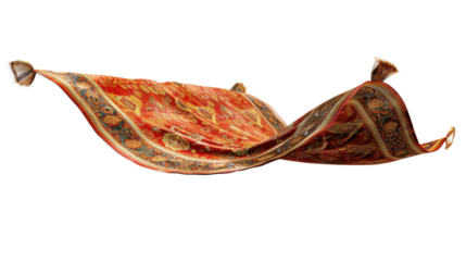 Magic carpet on transparent background