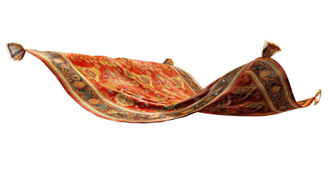 Magic carpet on transparent background