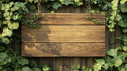 Signboard on old wooden wall with copy space.