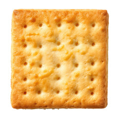 Fototapeta premium a single one square biscuit top view transparent background