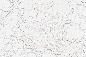 Modern abstract topographic background featuring smooth contours and detailed trail markings, ideal for projects related to hiking, geography, and landscape design