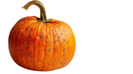 Floral pumpkin on transparent background