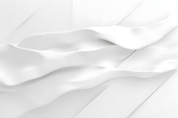 Obraz premium Elegant White Waves Design