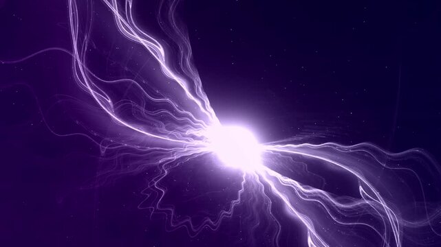 energievoller leuchtender Lichtschweif, Blitz, Energie, Reaktion, Spannung, Technik, Wissenschaft, Elektrizit&auml;t, Dynamik, Astrologie, Stern, futuristisch, , Hochspannung, Energieversorgung, cviolett
