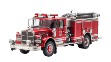 Fire Truck on transparent background