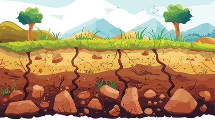 Under Earth Layer Concept: Ground and Soil Land Arch