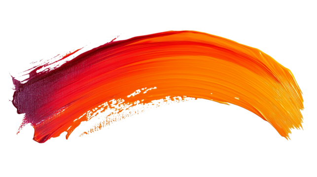paint brush stroke isolated on transparent background, brush stroke cut out