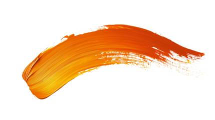 paint brush stroke isolated on transparent background, brush stroke cut out