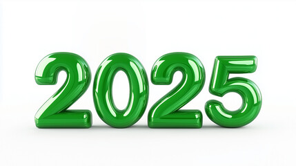 2025 in green text on a white background, new year, xmas, christmas