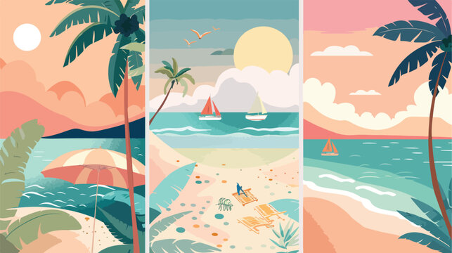 Vibrant Summer Geometric Design for Social Media Stories
