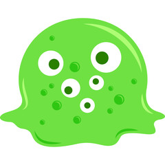 green slime cute character flat design for decoration, website, web, mobile app, printing, banner, logo, poster design, etc.