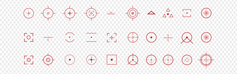Target and aim icon. Aim gun. Red Crosshair. Shooting of firearms