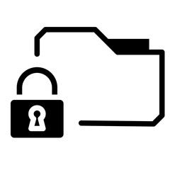 Protected document sign. Padlock file  icon symbol. 