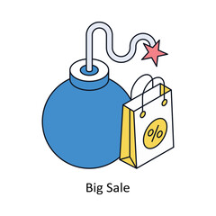 Big Sale Isometric style icon. Symbol on White background EPS 10 File 
