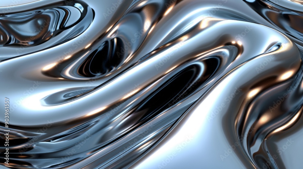 Aufkleber Abstract background with metallic textures and reflective surfaces.