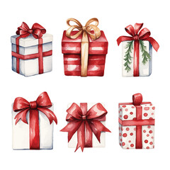 set of gift boxes illustration
