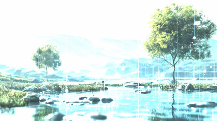 AI systems analyzing environmental data to create solutions for climate change and sustainability.