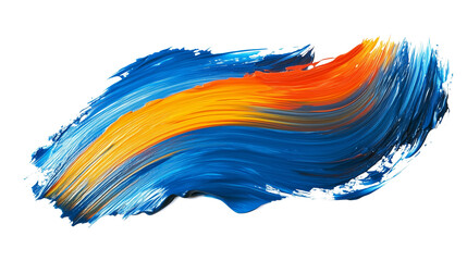 paint brush stroke isolated on transparent background, brush stroke cut out