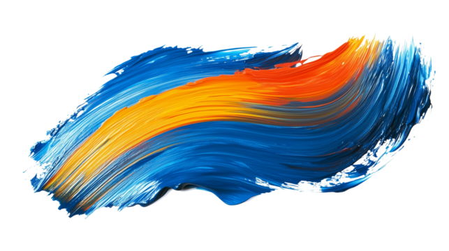 paint brush stroke isolated on transparent background, brush stroke cut out