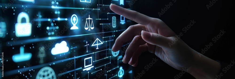 Poster digital transformation in legal services exploring the future of law enhanced by innovative technolo