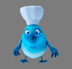 Fun 3D cartoon bird talking and presenting