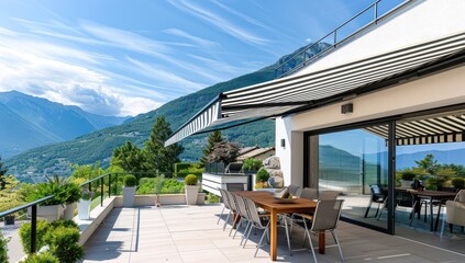 Modern Mountainside Patio