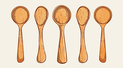 Cozy Rustic Scandinavian Wooden Spoon Icon