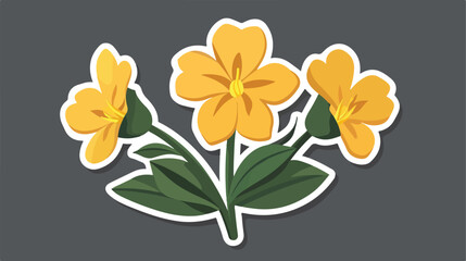 Vibrant Yellow Flower Sticker for Creative Designs