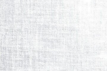 White jute hessian sackcloth canvas sack cloth woven texture pattern background in white light grey color