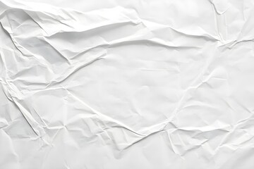 white crumpled and creased paper poster texture background