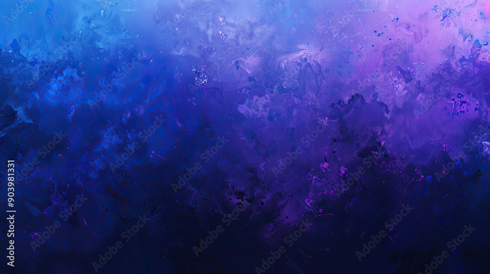 Wall mural abstract mesmerizing background with dark blue night sky gradient, transitioning from deep violet to