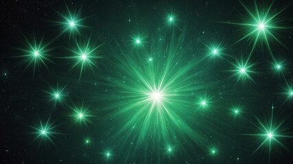 Fototapeta premium green star clusters abstract background design backdrop copy space