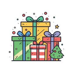 christmas tree with gifts