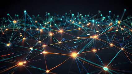 Fototapeta premium Technological Line Network: Abstract background that resembles a futuristic network of line