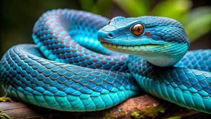 blue snake on a tree