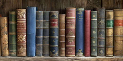 old books on a shelf