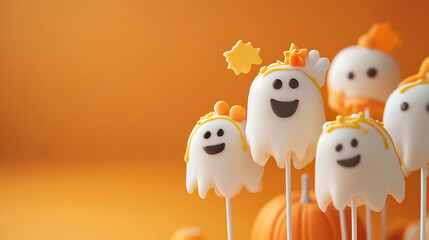 Obraz premium Halloween Ghost Cake Pops